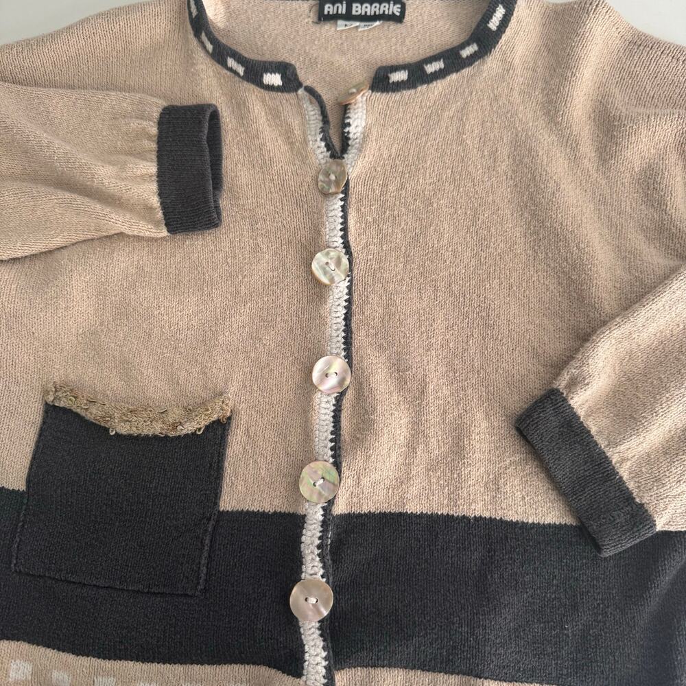 Vintage Ani Barrie Cottagecore  Cabin Cozy 90s COTTON Sweater Medium USA